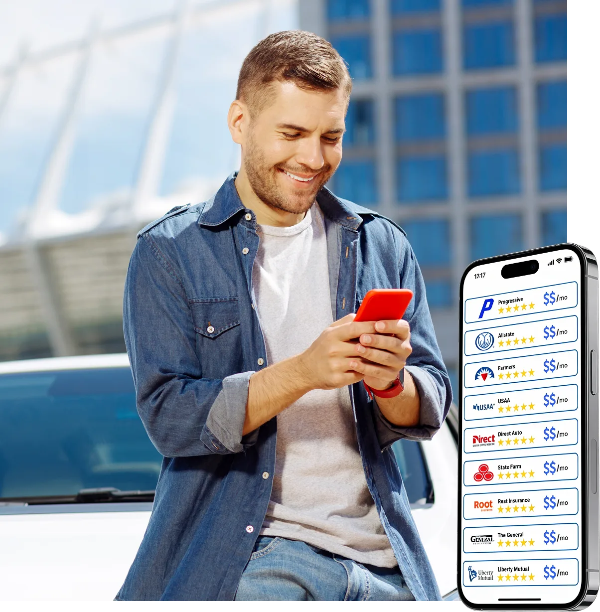 man on phone image